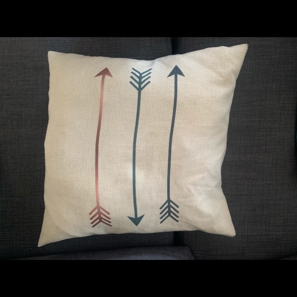 4 throw pillow covers teal boho couch arrow mountain home decor casual matching - Picture 2 of 9